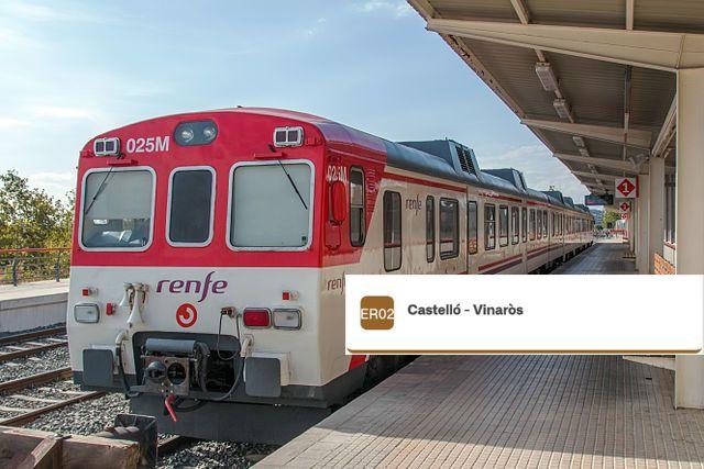 Cercanías València. Line ER02 Castelló - Vinaròs: Plan, schedules and fares of Renfe Cercanías in Valencia
